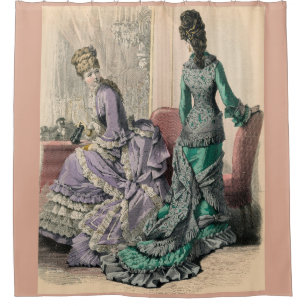Februar 1877 Viktorianische Mode Duschvorhang