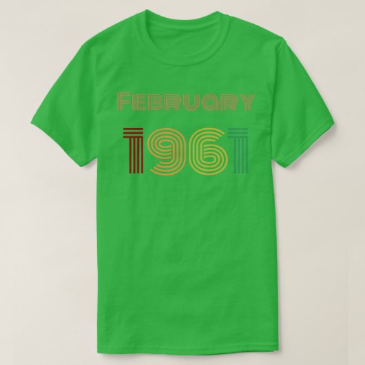 Februar 1961 Geburtstag Vintages Design T-Shirt (Design vorne)