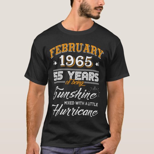 Februar 1965 55 Jahre Hochzeitsgeschenke T-Shirt (Vorderseite)