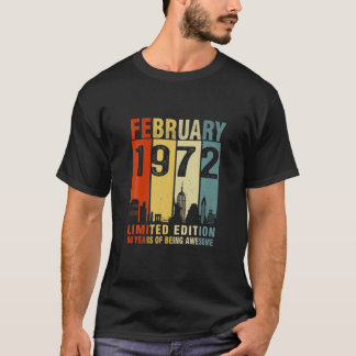 Februar 1972 limitierte Ausgabe 50 Jahre Aw T-Shirt