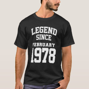 Februar 1978 45. Geburtstag Legend 45 Jahre alt T-Shirt
