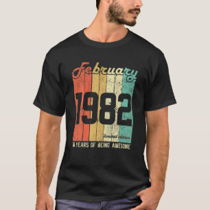 Februar 1982 40 Jahre alte limitierte Ausgabe 40th T-Shirt