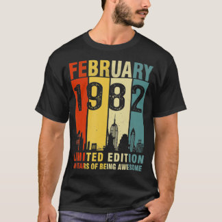 Februar 1982 Limited Edition 40 Jahre Aw T-Shirt