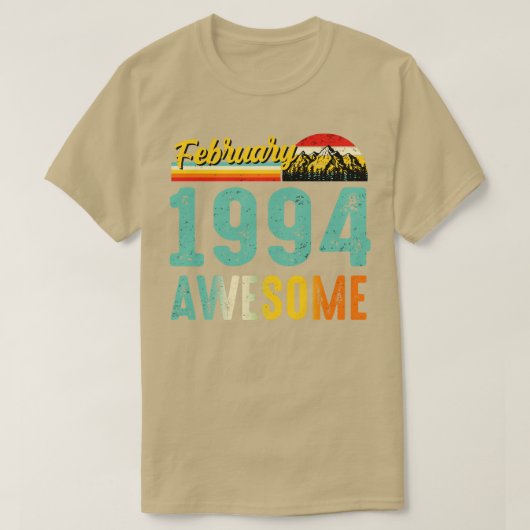 Februar 1994 Geburtstagsgeschenk Shirt Vintag Febr (Design vorne)