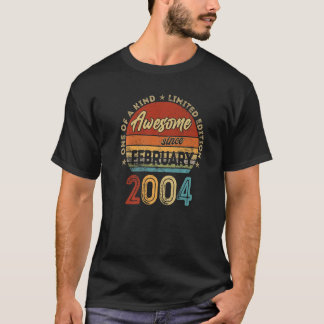 Februar 2004 19 Jahre alt 19. Geburtstag T-Shirt