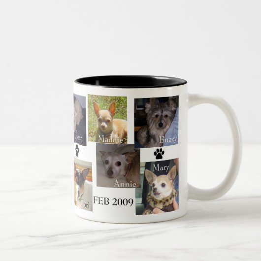 FEBRUAR 2009 HUNDE ZWEIFARBIGE TASSE (Rechts)