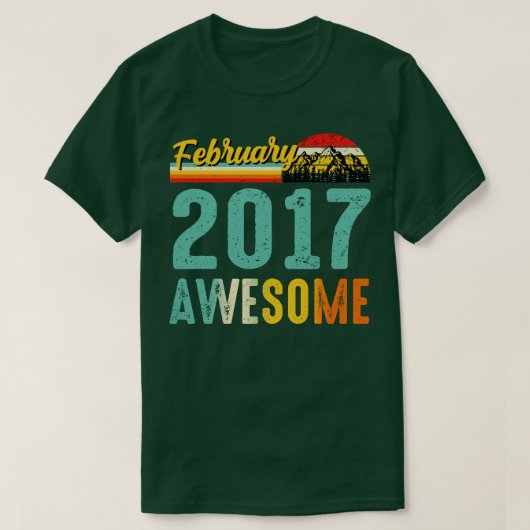 Februar 2017 Geburtstagsgeschenk Shirt Vintag Febr (Design vorne)
