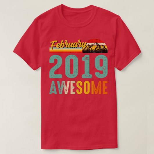 Februar 2019 Geburtstagsgeschenk Shirt Vintag Febr (Design vorne)