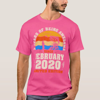 Februar 2020 3 Jahre alte Angelfreunde 3. Geburtst T-Shirt