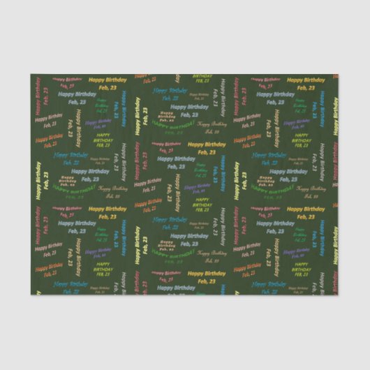 Februar, 23 Geburtstags-Gewehrpapier Seidenpapier (Vorderseite)