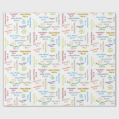 Februar, 24 Geburtstag Geschenkpapier (Flach)