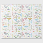 Februar, 25 Geburtstag Geschenkpapier (Flach)