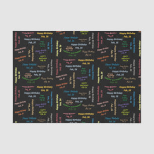 Februar, 26 Geburtstags-Gewehrpapier Seidenpapier