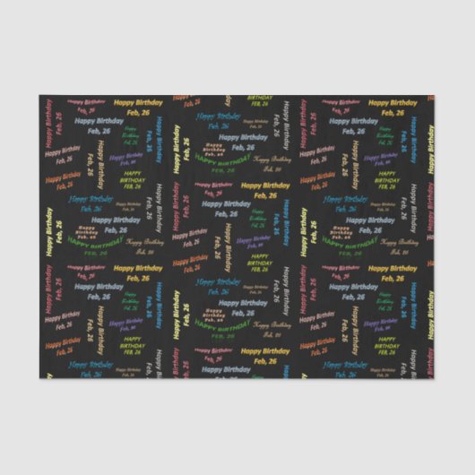 Februar, 26 Geburtstags-Gewehrpapier Seidenpapier (Vorderseite)