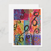 Februar Abstrakt mit Stift-Notizkarte Mitteilungskarte (Vorne/Hinten)