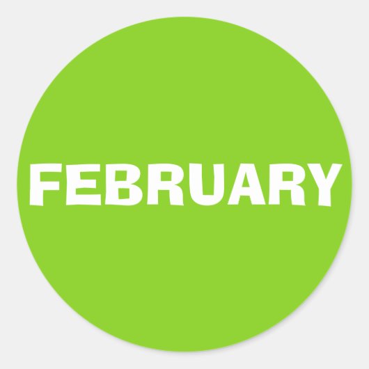 Februar Ad Lib Yellow Green Sticker von Janz (Vorderseite)