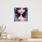 Februar Amethyst Lila Girl Poster (Küche)