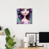 Februar Amethyst Lila Girl Poster (Heimbüro)