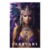 *~* FEBRUAR AP53 Headdress AMETHYST Boho Fotodruck (Vorne)