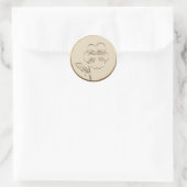 Februar Birth Pansy Violet Classic Round Sticker (Tasche)