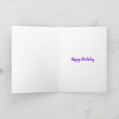 Februar Birthstone Amethyst Birthday Watercolor Karte (Innenseite)