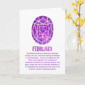 Februar Birthstone Amethyst Birthday Watercolor Karte (Gelbe Blume)