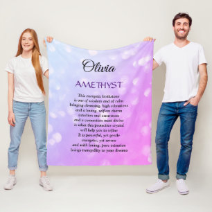 Februar-Birthstone Amethyst-Design-Fleece-Decke Fleecedecke