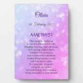 Februar Birthstone Amethyst Design Fotoplatte (Vorderseite)