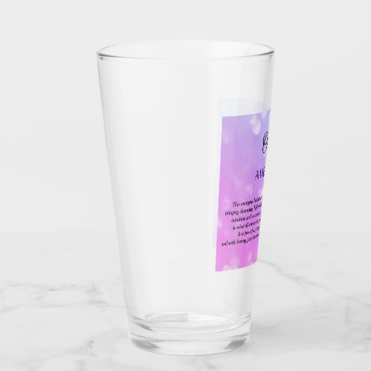 Februar Birthstone Amethyst Design Glas (Rechts)