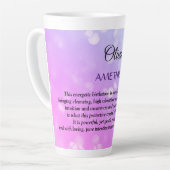 Februar Birthstone Amethyst Design Milchtasse (Linke Ecke)