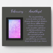 Februar Birthstone Amethyst Fotoplatte (Vorderseite)
