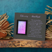 Februar Birthstone Amethyst Fotoplatte (Seite)
