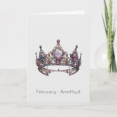 Februar Birthstone Amethyst Happy Birthday Card Karte (Vorderseite)