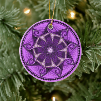 Februar Birthstone Amethyst Mandala Ornament