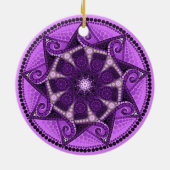 Februar Birthstone Amethyst Mandala Ornament (Hinten)