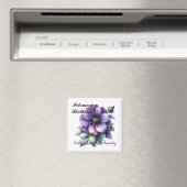 Februar Birthstone Amethyst und Violets Magnet (In Situ (Geschirrspüler))