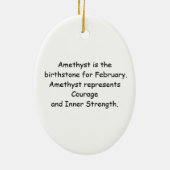 Februar Birthstone Angel Black Keramikornament (Hinten)