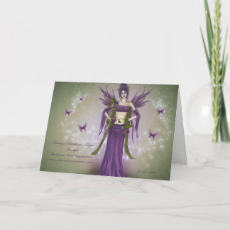 Februar Birthstone Fairy Karte