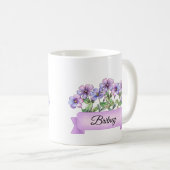 Februar Blume Custom Violet Kaffeetasse (VorderseiteRechts)