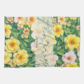 Februar Blume Primroses Geschirrtuch (Horizontal)