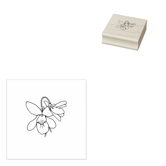 Februar Blume Violet Gummistempel (Stempel)