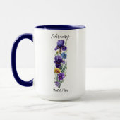 Februar Blume Violet und Iris Tasse (Links)