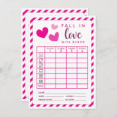 Februar Bunco Fall In Liebe zweiseitige Wertungsli Einladung (Vorne/Hinten)