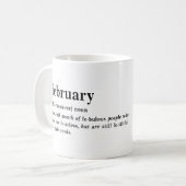 Februar Definition Geburtstag Kaffeetasse (Vorderseite Links)