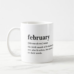 Februar Definition Geburtstag Kaffeetasse