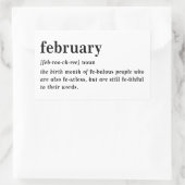 Februar Definition Geburtstag Rechteckiger Aufkleber (Tasche)