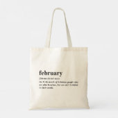 Februar Definition Geburtstag Tragetasche (Rückseite)