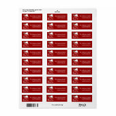 Februar Engel der MonatsRücksendeadressen-Aufklebe (Vorne)