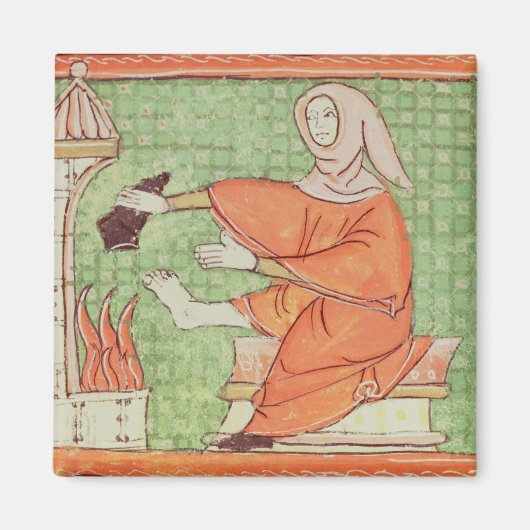 Februar: Erwärmung durch das Feuer Magnet (Vorne)