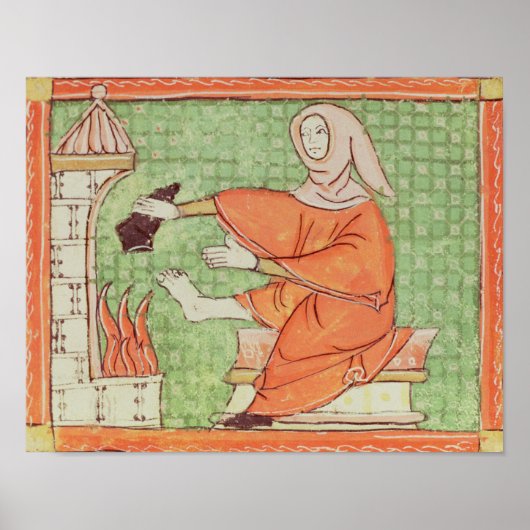 Februar: Erwärmung durch das Feuer Poster (Vorne)